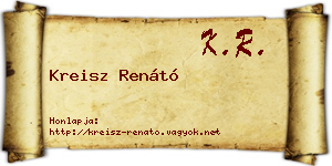 Kreisz Renátó névjegykártya